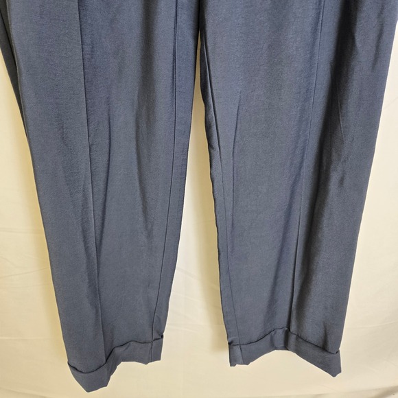 Loft Outlet Pleated Tapered Leg Trouser Pants, Blue, Women's Size Medium - Picture 3 of 10